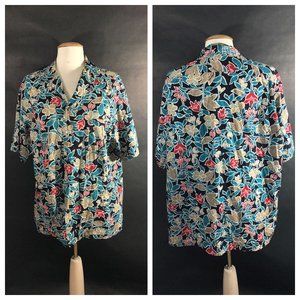 Vintage Meet Me in Maui Tropical Shirt // 80s Flor